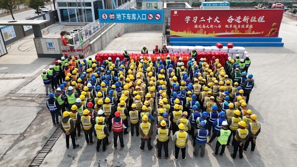 大家财险上海分公司走进中建八局金赛药业项目部开展春季风险减灾宣传活动