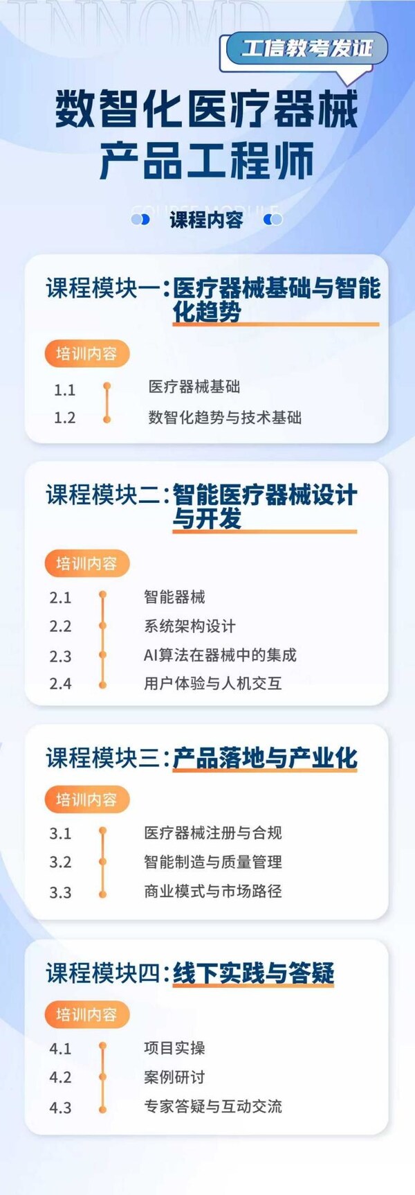 数智化医疗器械产品工程师课程内容 数智化医疗器械产品工程师课程内容
