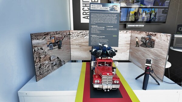 宜鼎（Innodisk）智能车载解决方案，深度整合 NVIDIA Jetson AGX Orin 平台，通过多路高清相机模块结合实时感知，构建重型机械安全防线